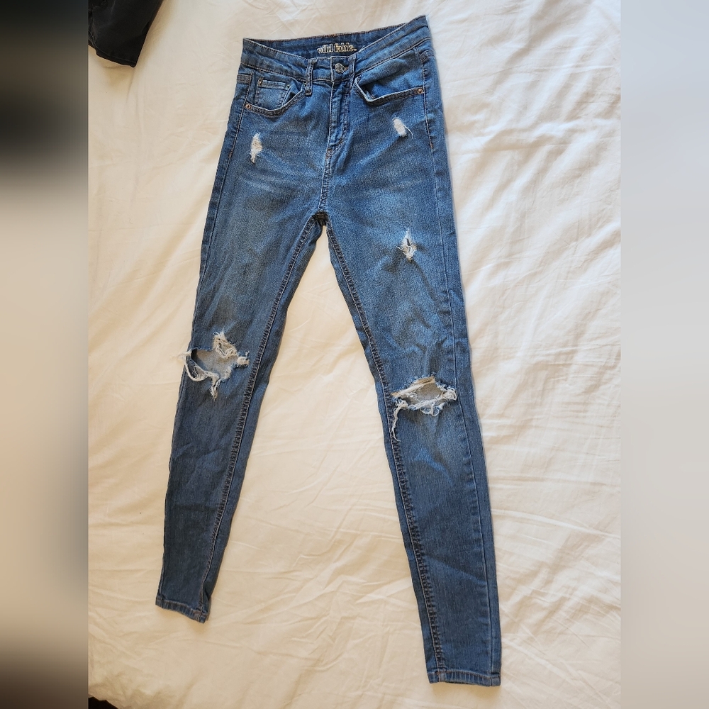 Wild Fable Ripped Blue Skinny Jeans
